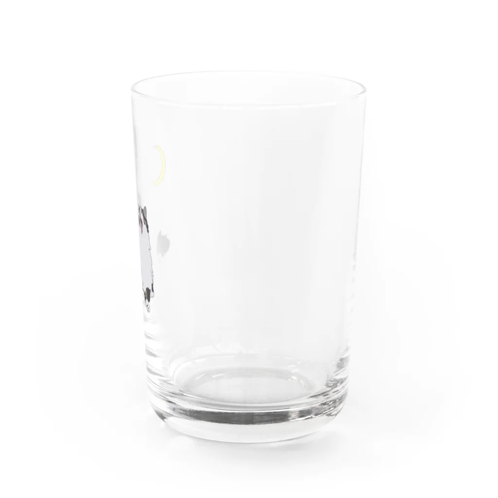 Hinata個展の月と猫　あくび猫 Water Glass :right