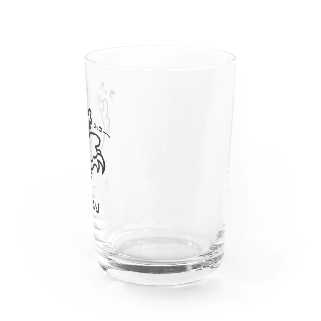 どうぶつ創作隊のバレエしてそうなニワトリ Water Glass :right