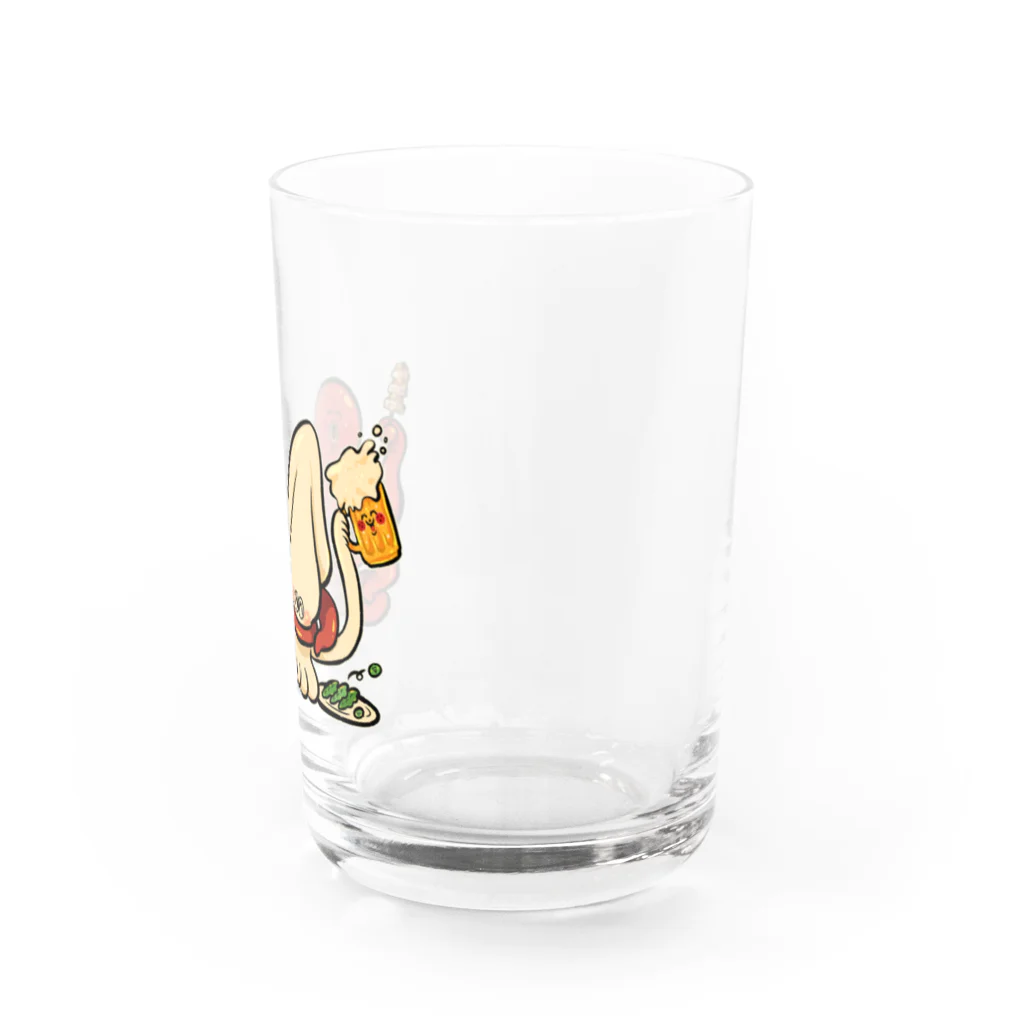 愉快レトロ雑貨屋★39太郎の酔いどれいかちゃんとへべれけたこちゃん夢の中 Water Glass :right