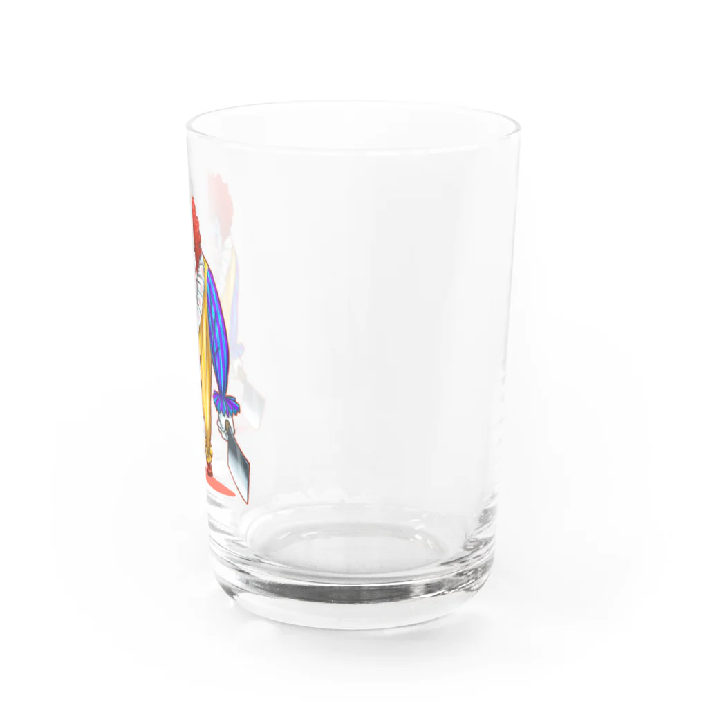 堀越ヨッシーのお店（SUZURI支店）のピエロと遊ぼう Water Glass :right