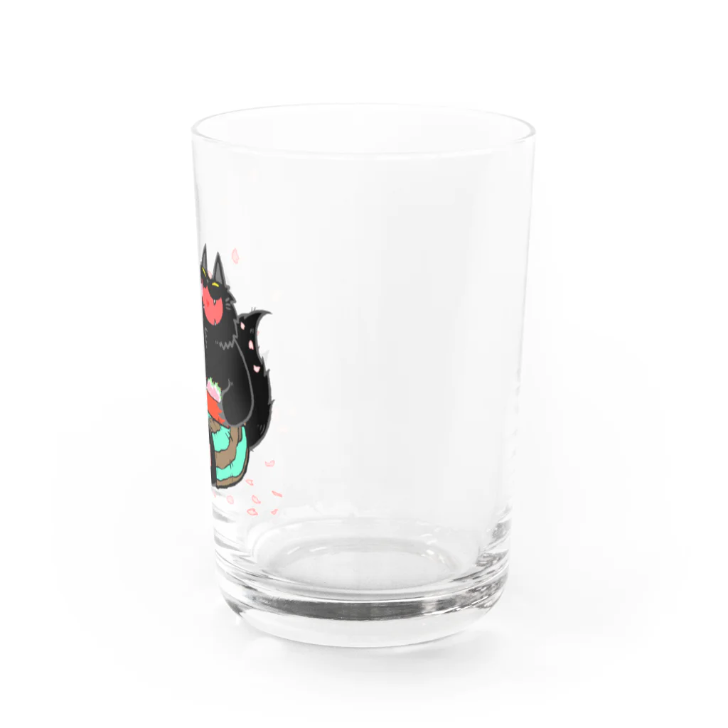 そのへんの黒猫の花よりなんとか Water Glass :right