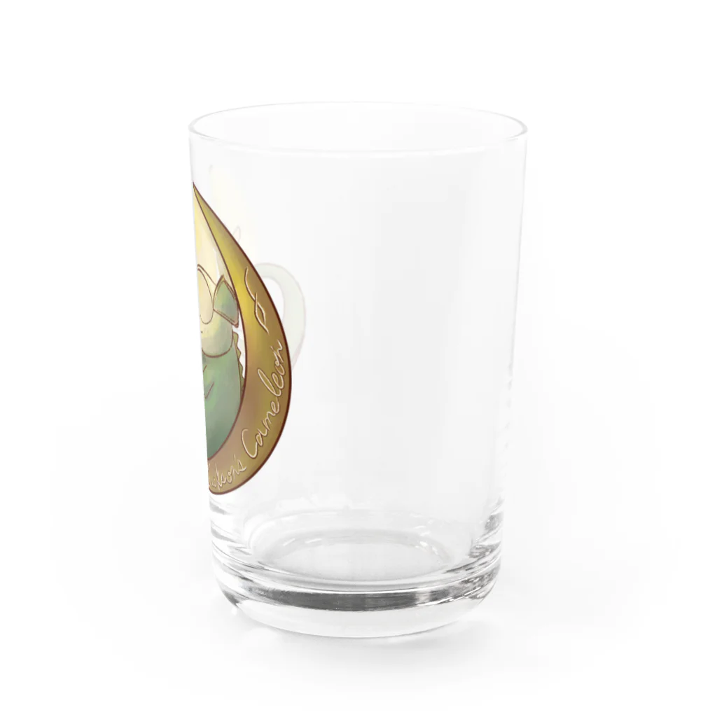 LusterAの月とジャクソンカメレオン Water Glass :right