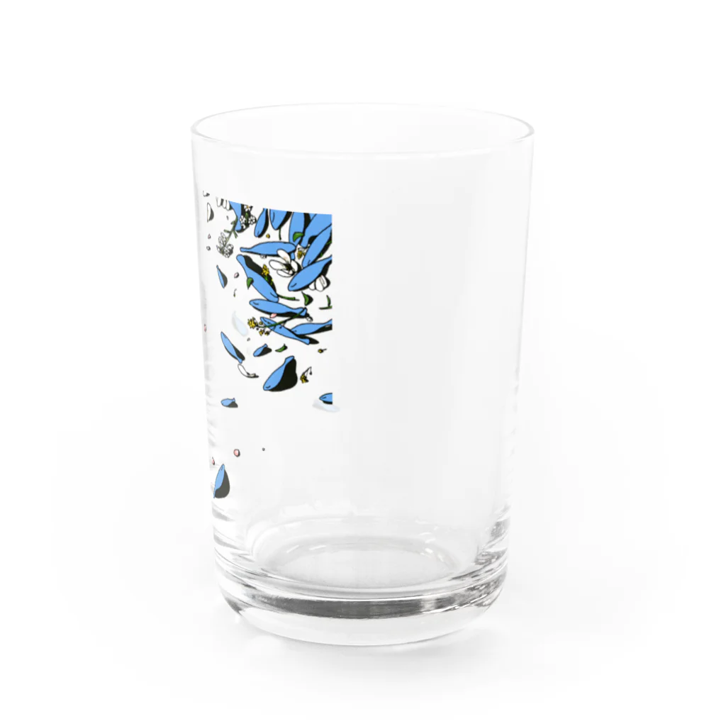natoronの散る花、さかな Water Glass :right