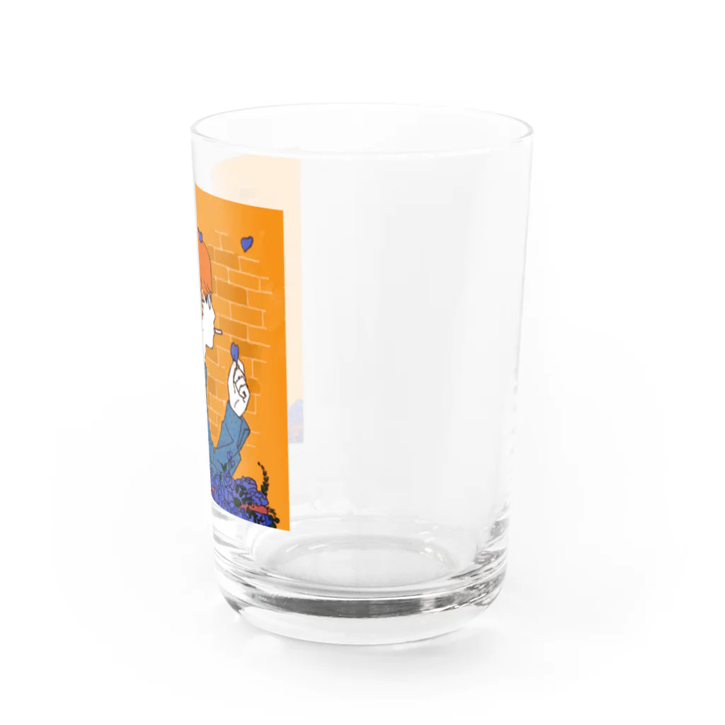 SuzuSuzuSuzuriの『心目当てのオレンジ』オリジナルグラス グラス右面