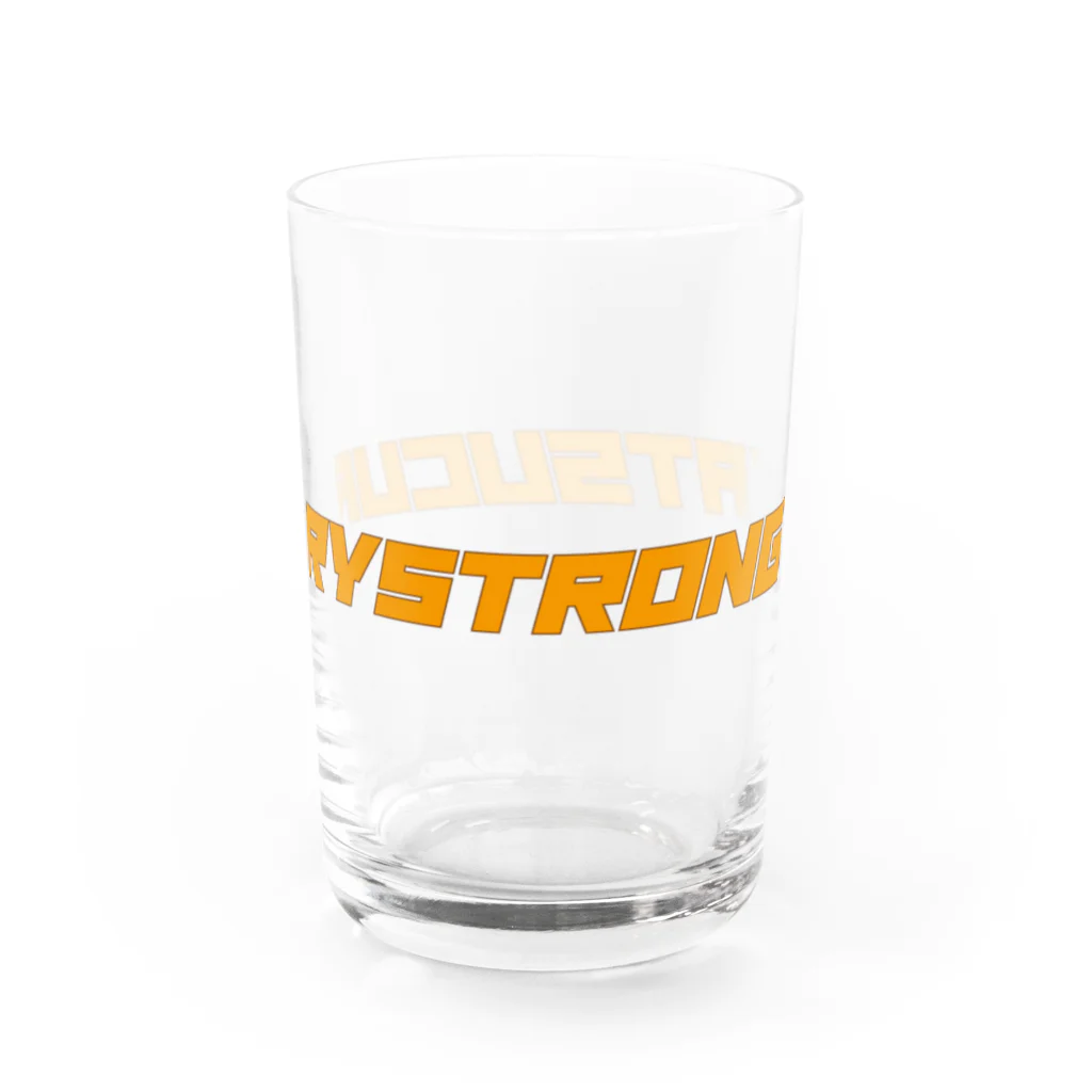 ハロー松田のとんかつTシャツのKASTUCURRYSTRONGKARAI Water Glass :right