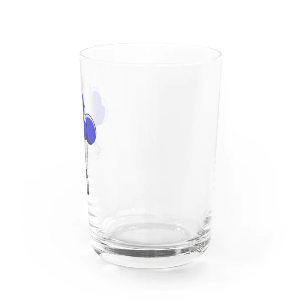 ヤぴのふよふよしてる136さん（青） Water Glass :right