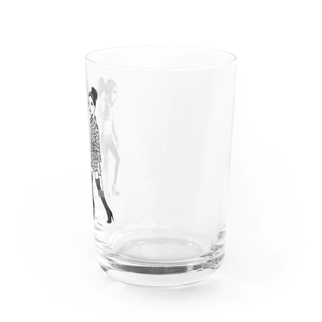 イラストレーターこたけゆか 公式オリジナルグッズのHEY LADIES!  Water Glass :right