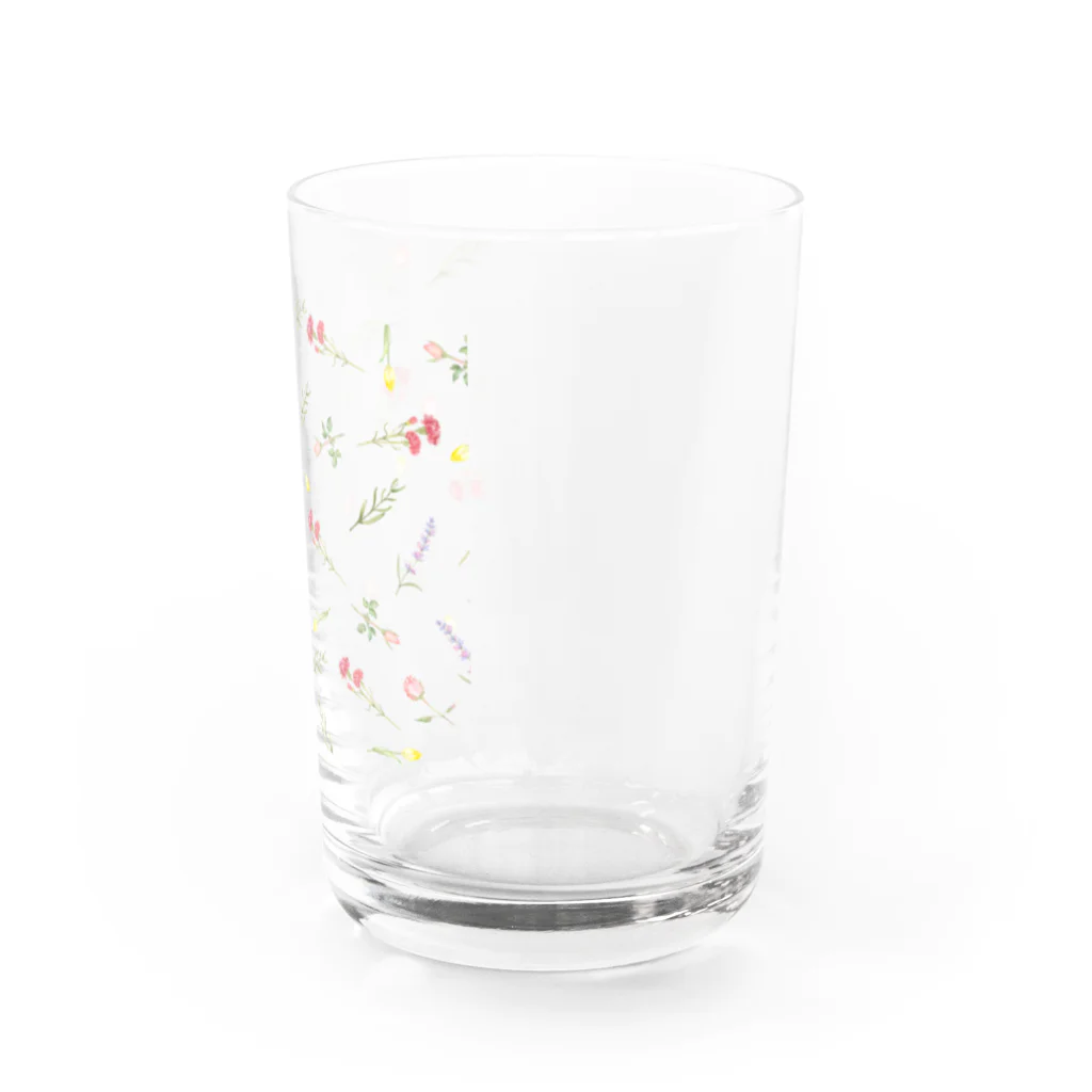 水彩イラストグッズの水彩ボタニカルフラワーデザイン Water Glass :right