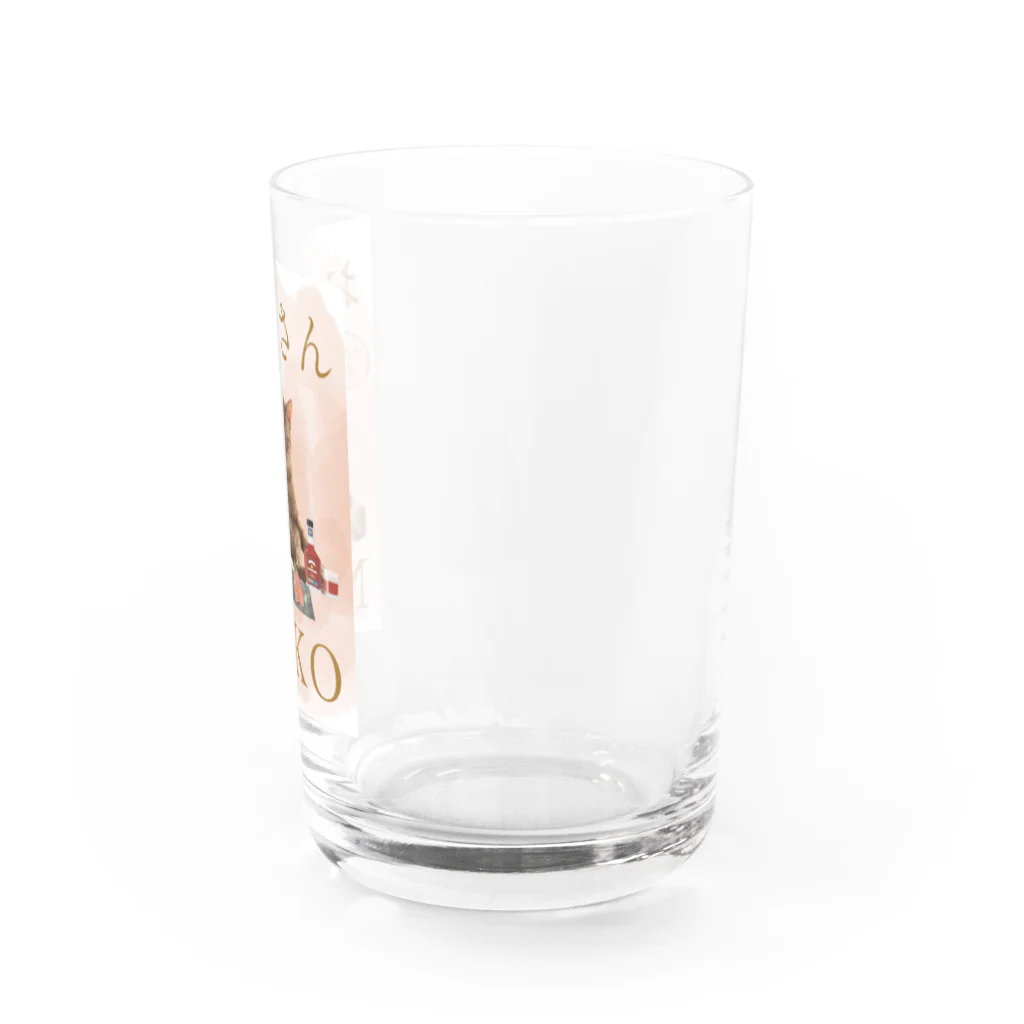 猫のこふくのおっさんNEKO　ニャンだばかやろう Water Glass :right