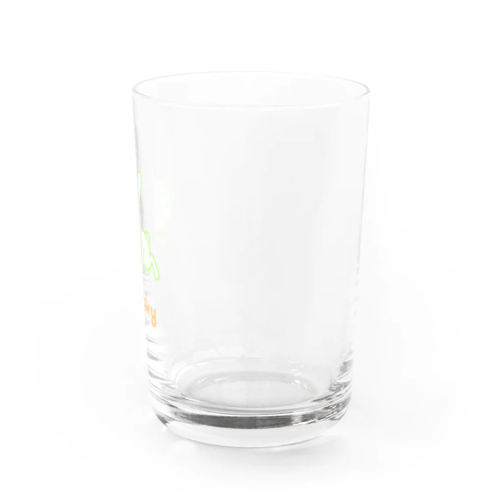 ［ n / k ］ONLINE_SHOPの走るシチョウサ(青肉) Water Glass :right