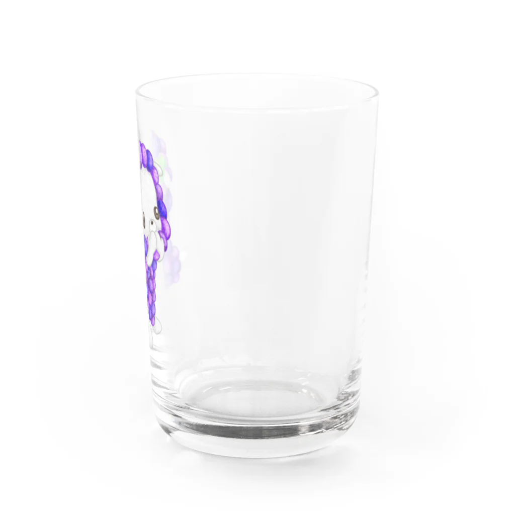 satoayaのアニマルカフェのフルーツアニマル　ブドウヒツジ Water Glass :right