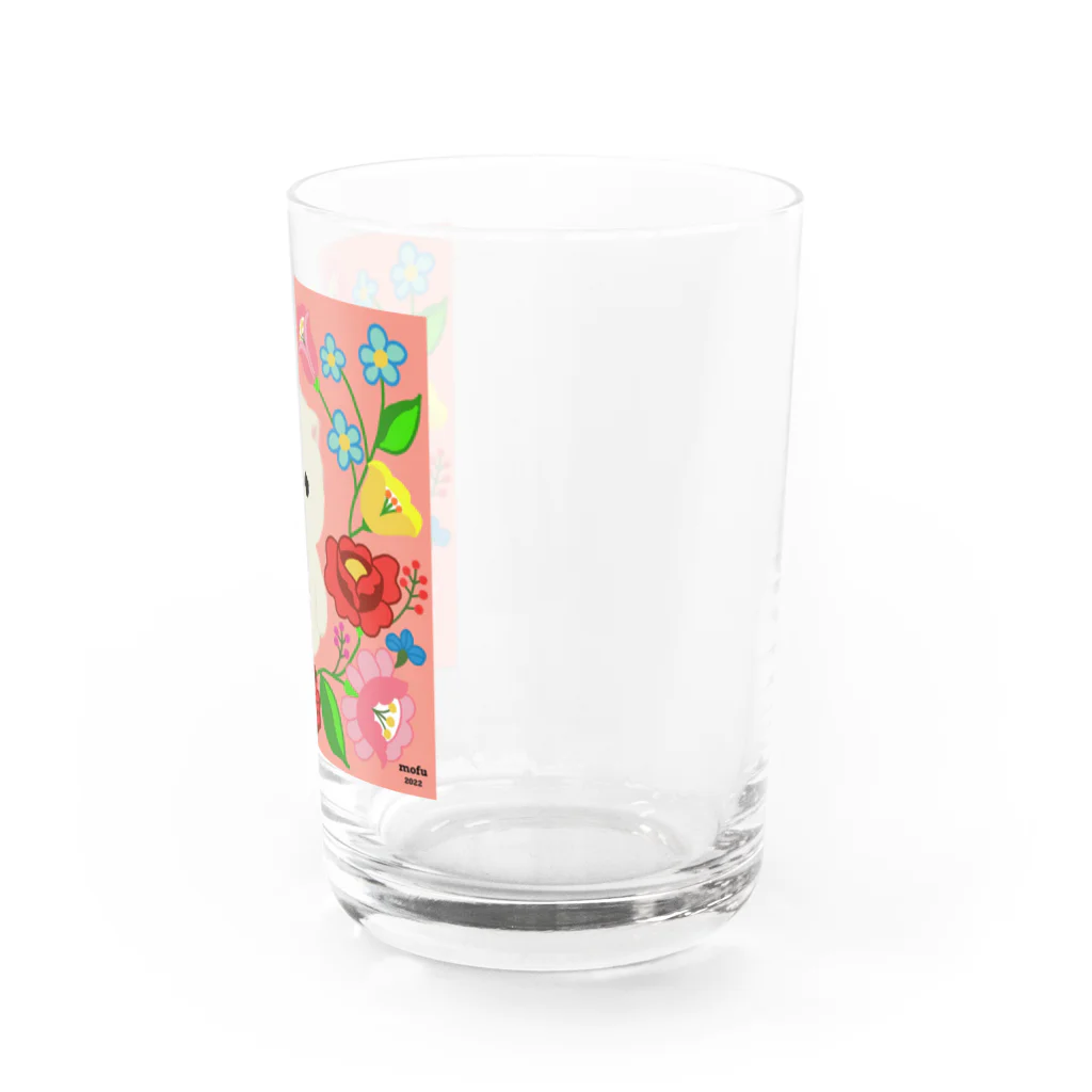 ペルシャ猫のモフのハンガリー刺繍 Water Glass :right