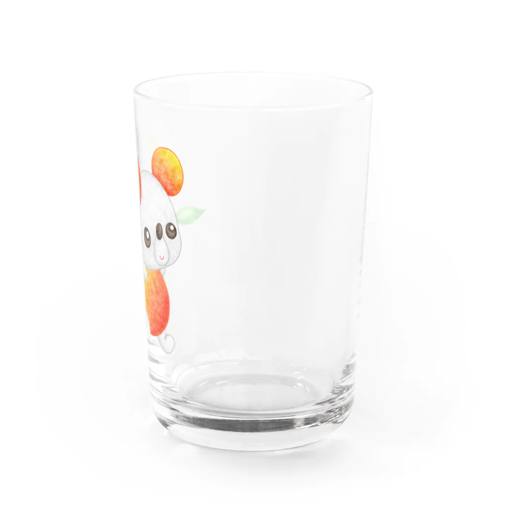 satoayaのアニマルカフェのフルーツアニマル　サクランボネズミ Water Glass :right