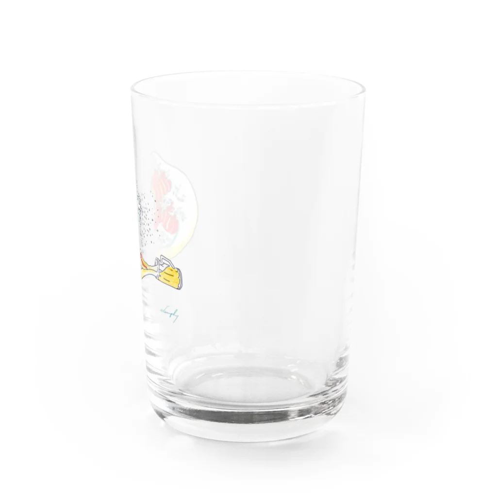 IqophのDrunk北斎 Water Glass :right