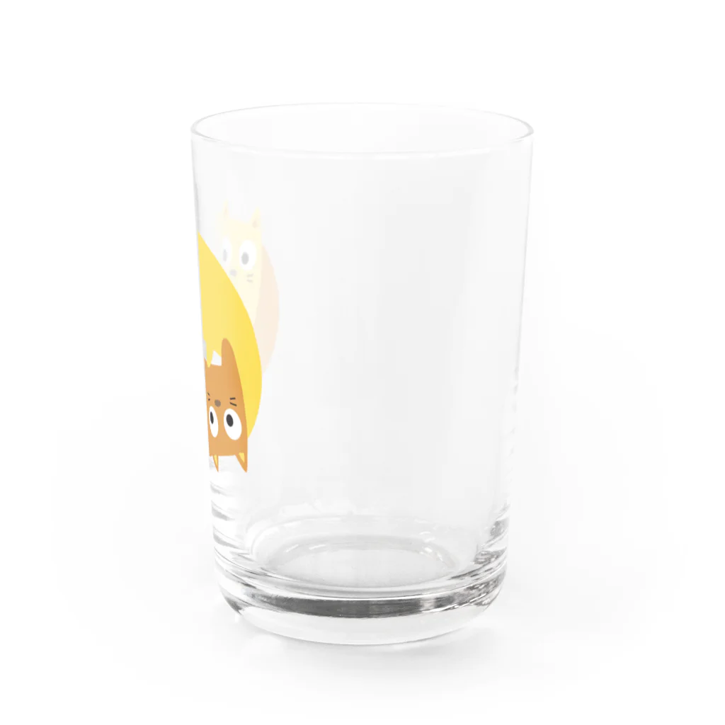 chikichickleの２匹の猫　カラーB Water Glass :right