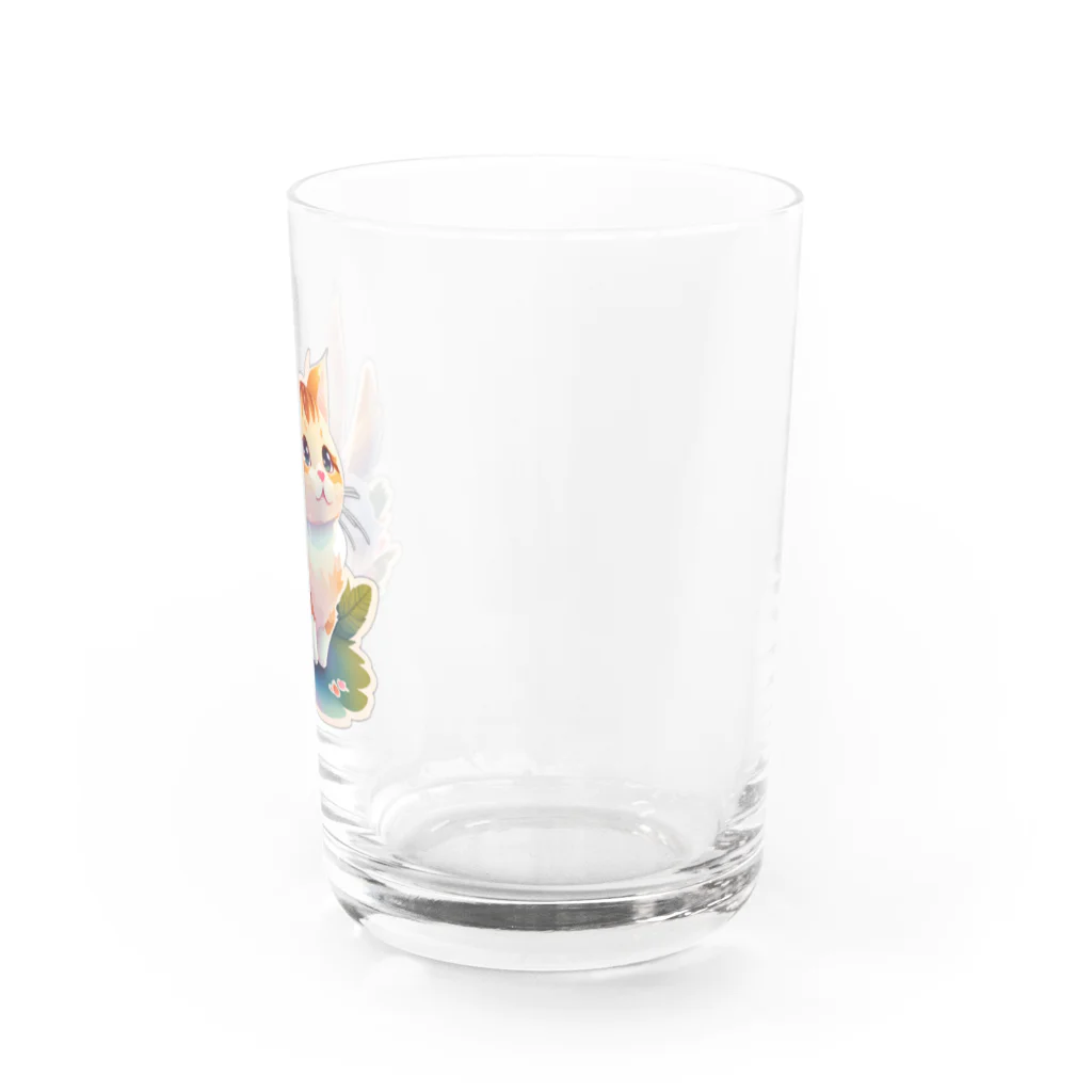 dolphineの愛くるしい表情で見上げるキュートなネコちゃん Water Glass :right