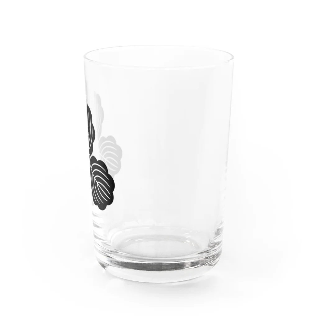 戦国神社 -戦国グッズ専門店-の島左近/三つ柏/ブラック Water Glass :right