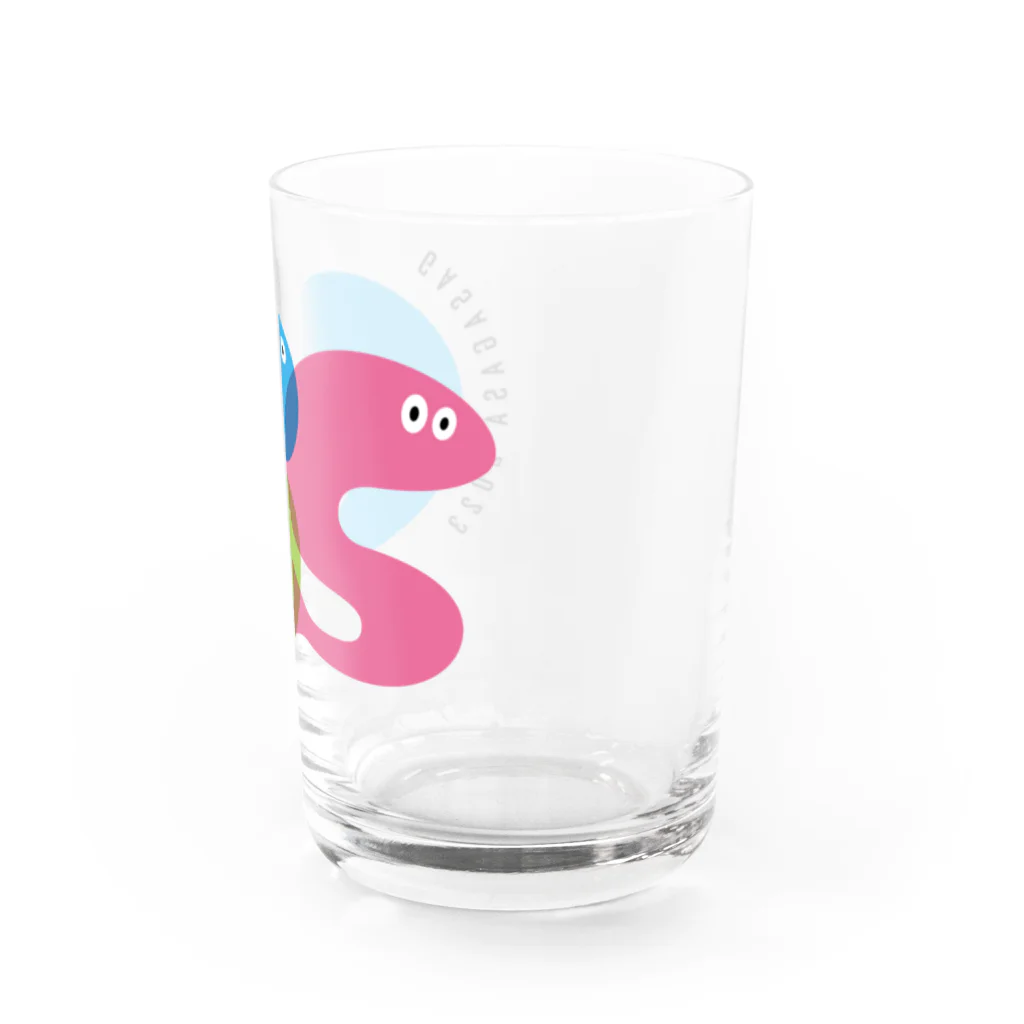 がさっ子クラブのいきものガサり タイポグラフィ（カラー1） Water Glass :right