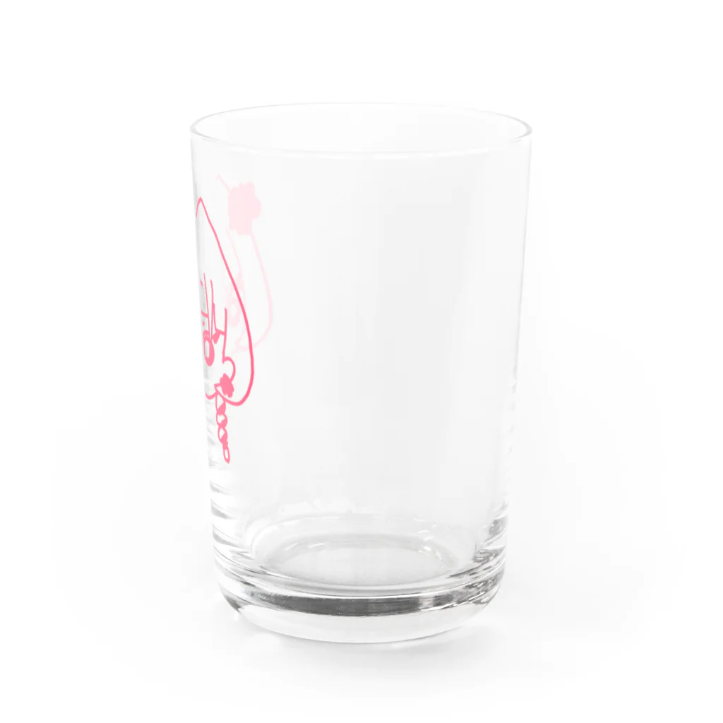 小鈴商店_SUZURI支店のもちもちこぼこら(ピンクもちもち) Water Glass :right