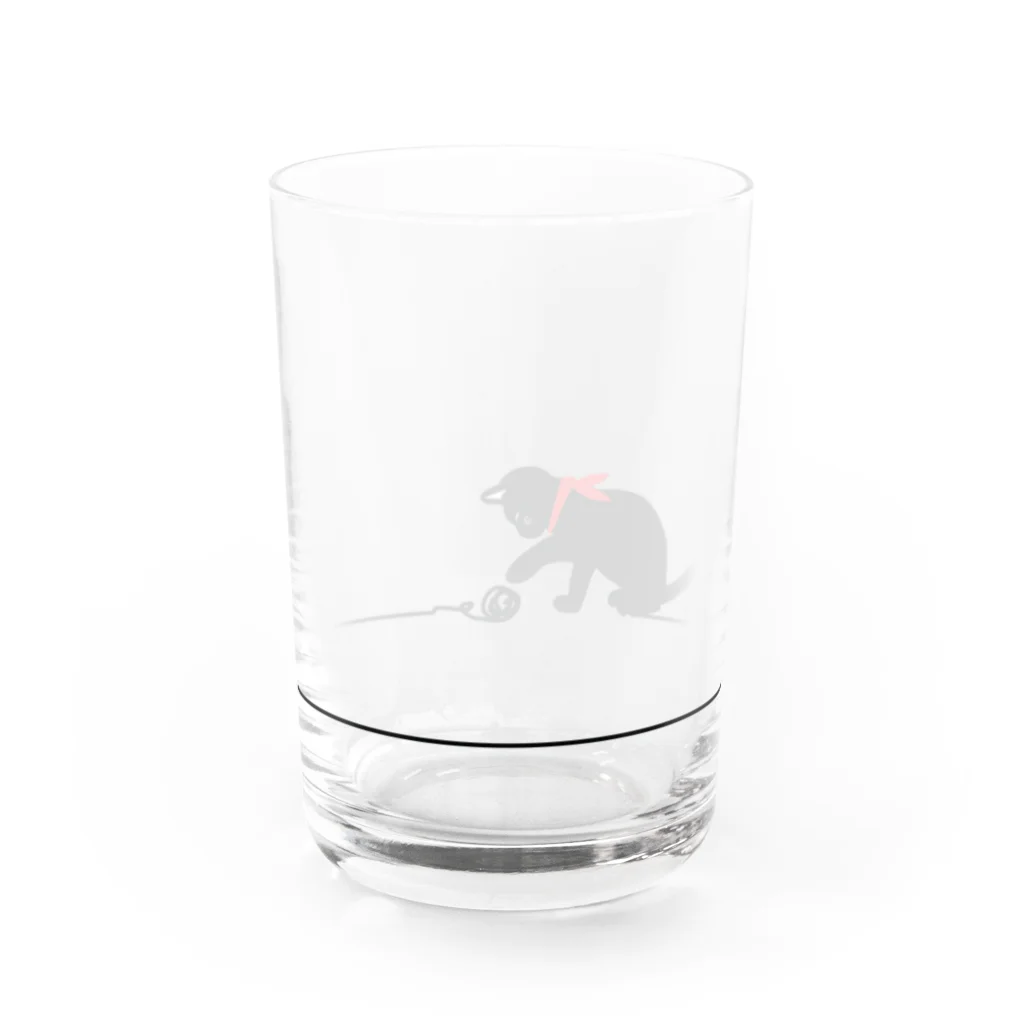 鼓猫庵商店【公式】の毛糸で遊ぶ猫 Water Glass :right