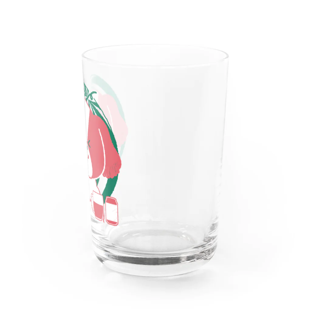 たけよんのすいかカラーのけんちゃん Water Glass :right