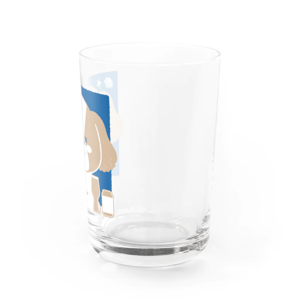 たけよんの海と砂カラーのけんちゃん Water Glass :right