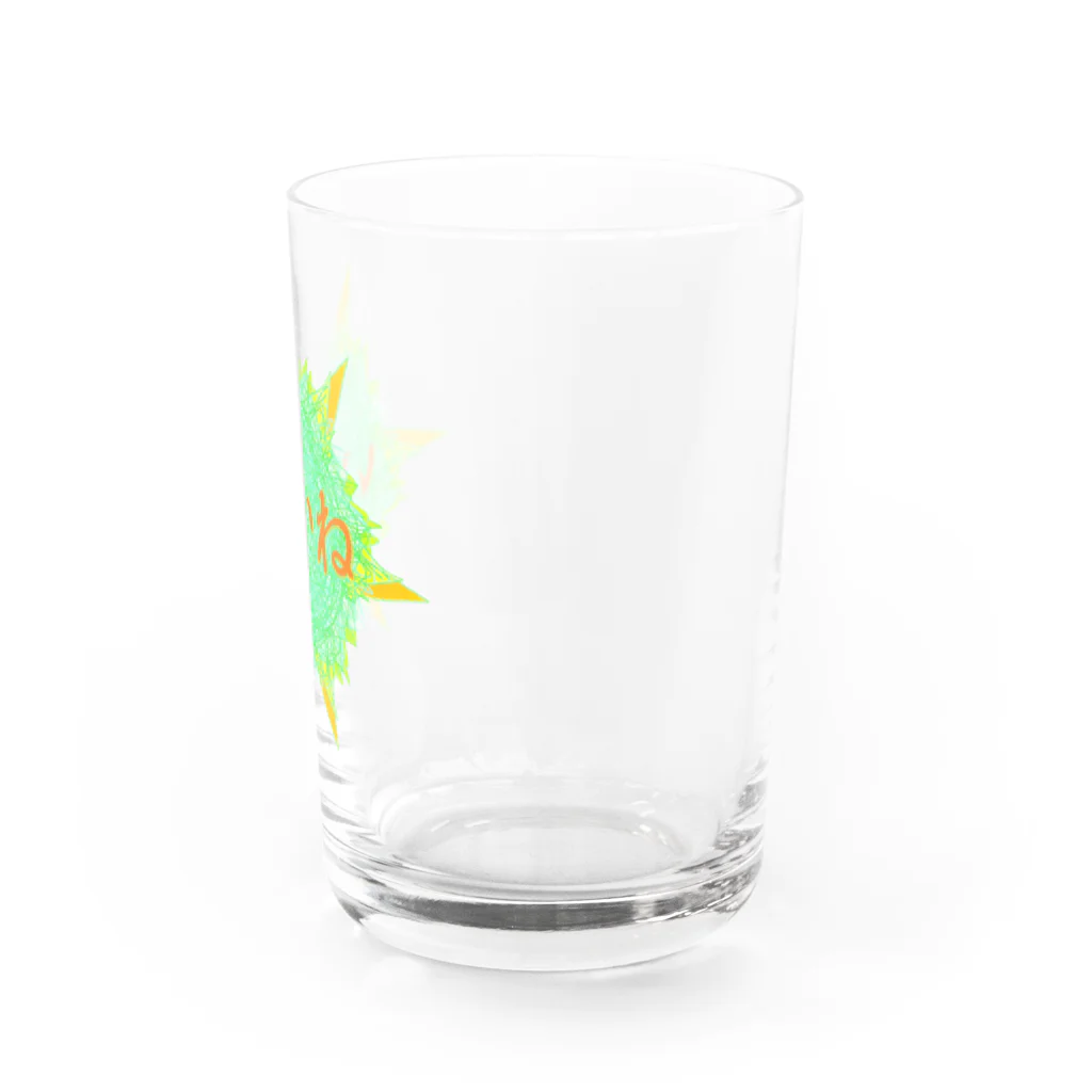 Blue_green_Fksのグリーンとオレンジのいいねグラス Water Glass :right