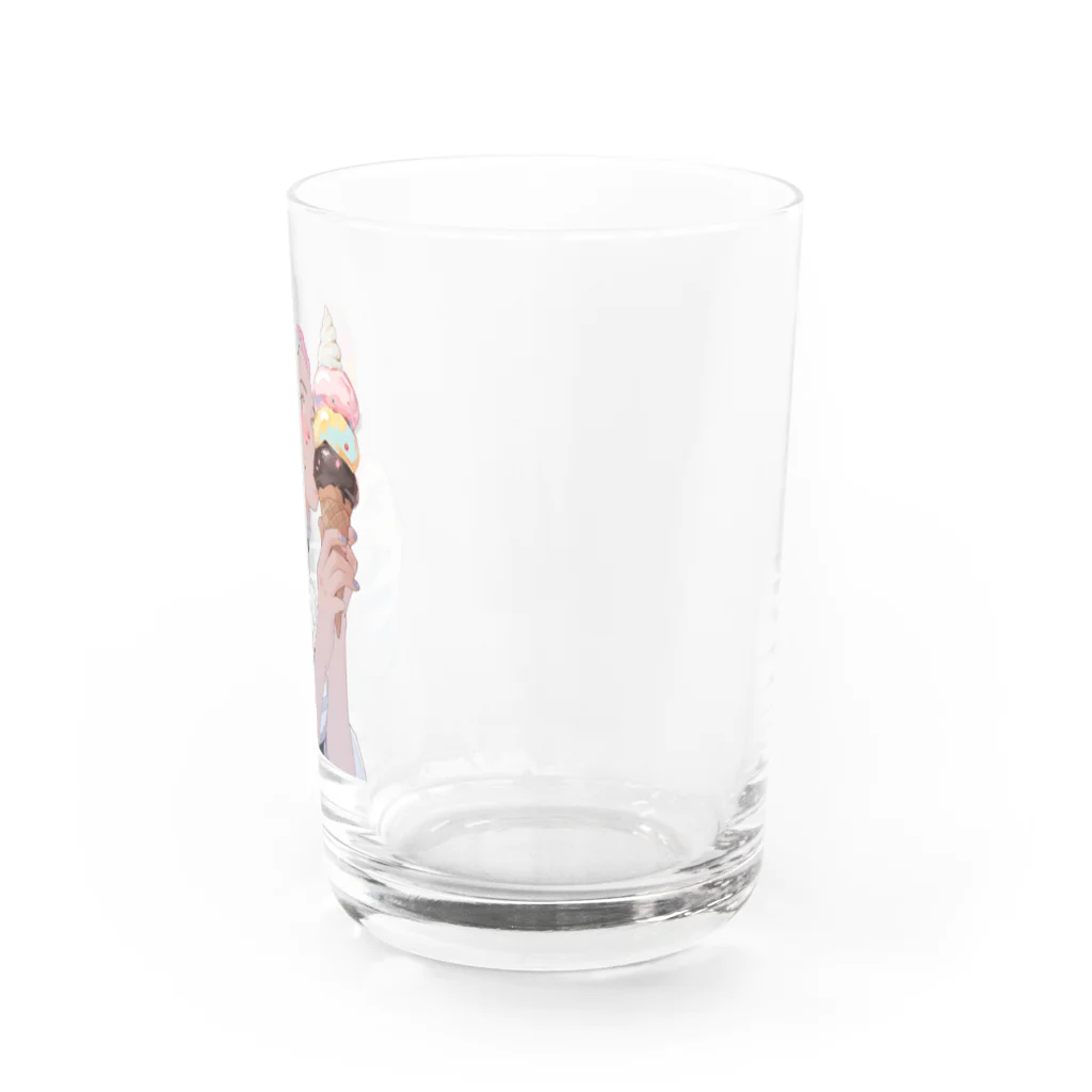 ヤバいTシャツ屋しゃんの暑い夏はアイスだ011 Water Glass :right