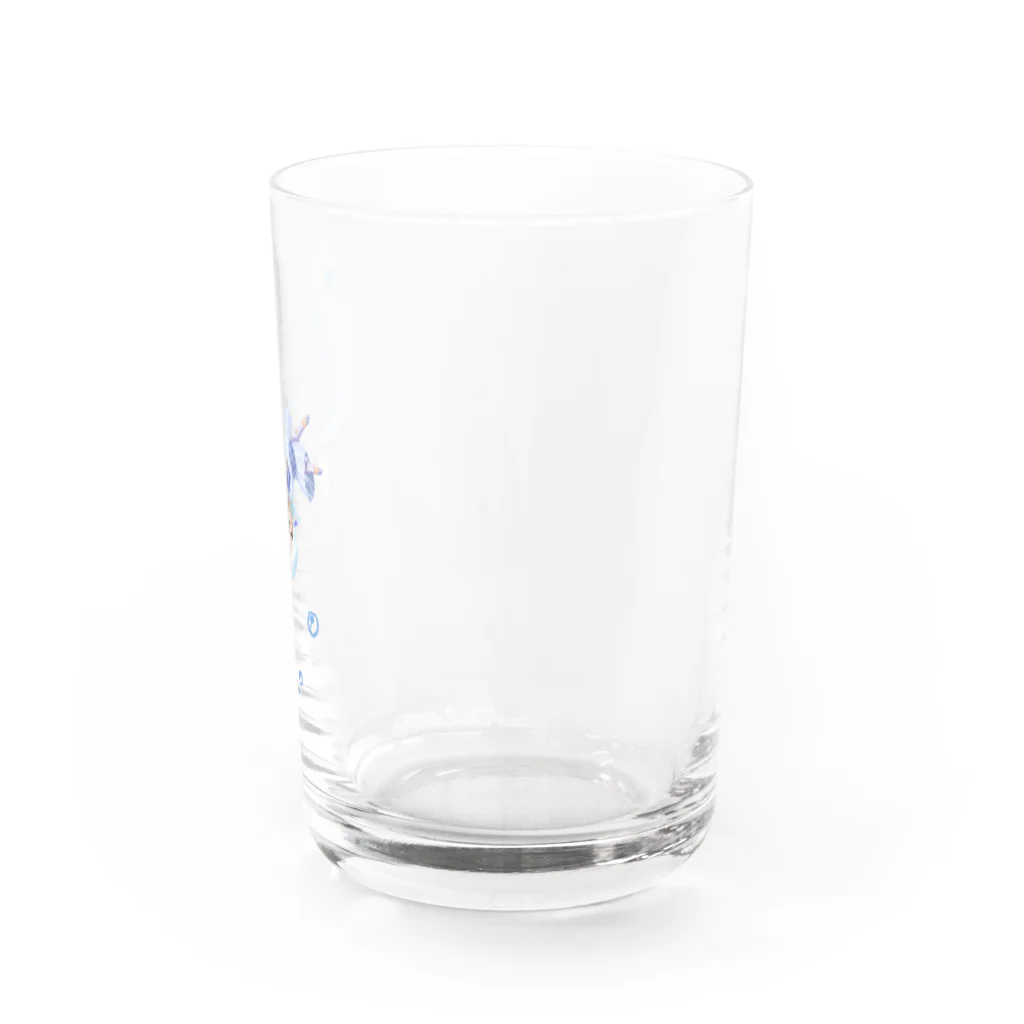 無人駅前専門店の手を振るくらげ Water Glass :right