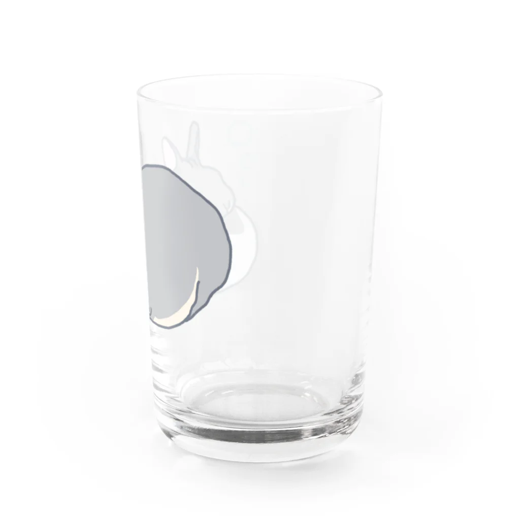 クジャクAサンバのうさぎのとめお「ぷーぷー」 Water Glass :right