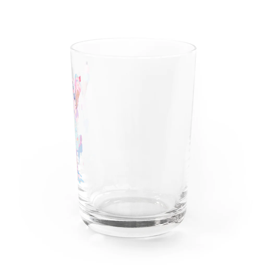 ヤバいTシャツ屋しゃんの暑い夏はアイスだ015 Water Glass :right