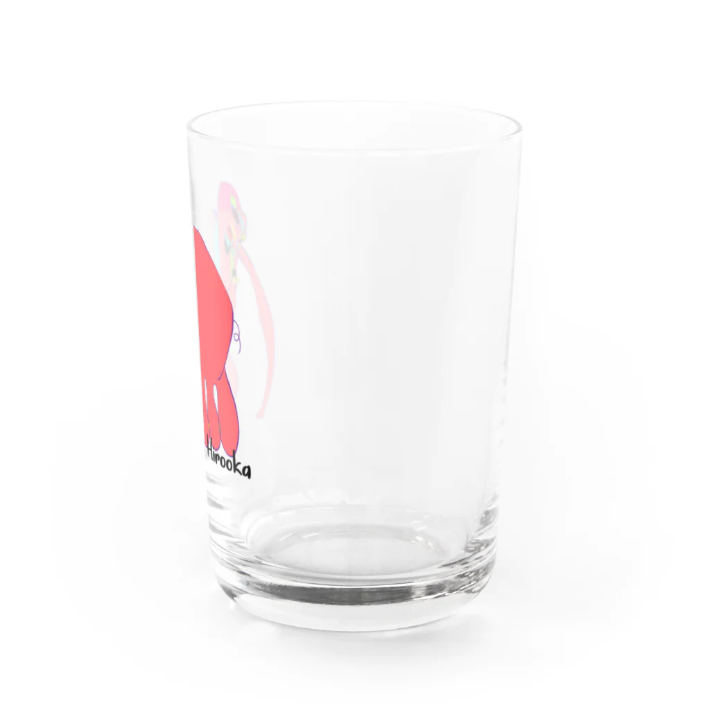 童心だよーんの赤いぞうさん Water Glass :right