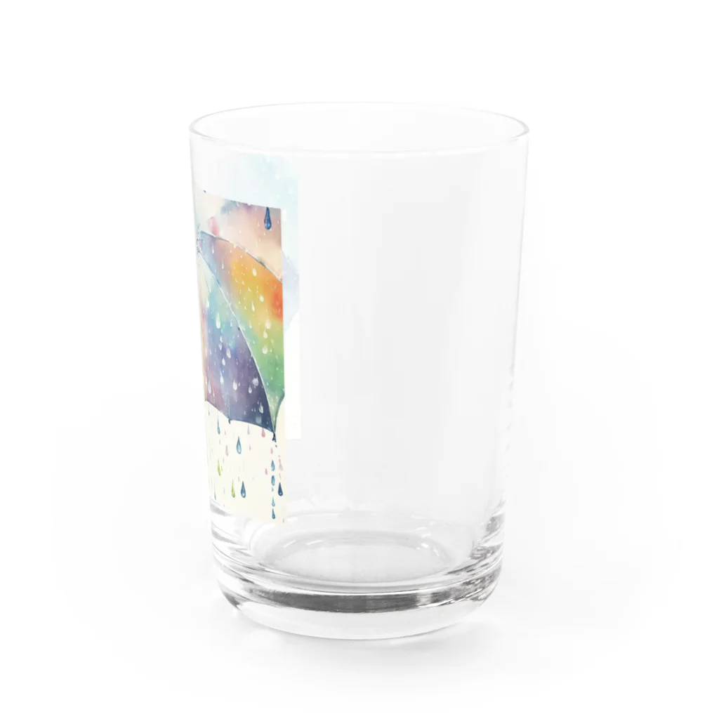 ぽけの水彩風雨の風景 Water Glass :right