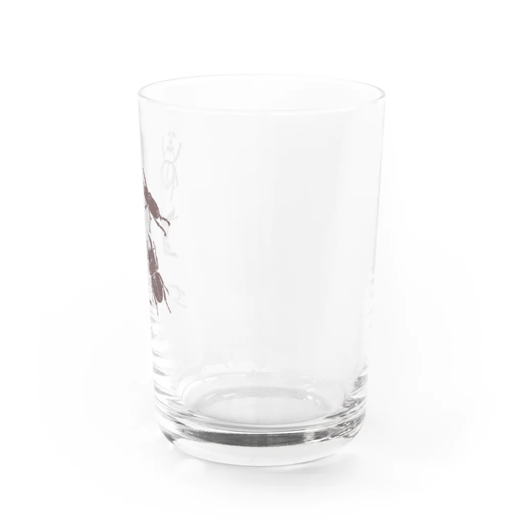 23_drawingのカブトムシとクワガタ Water Glass :right