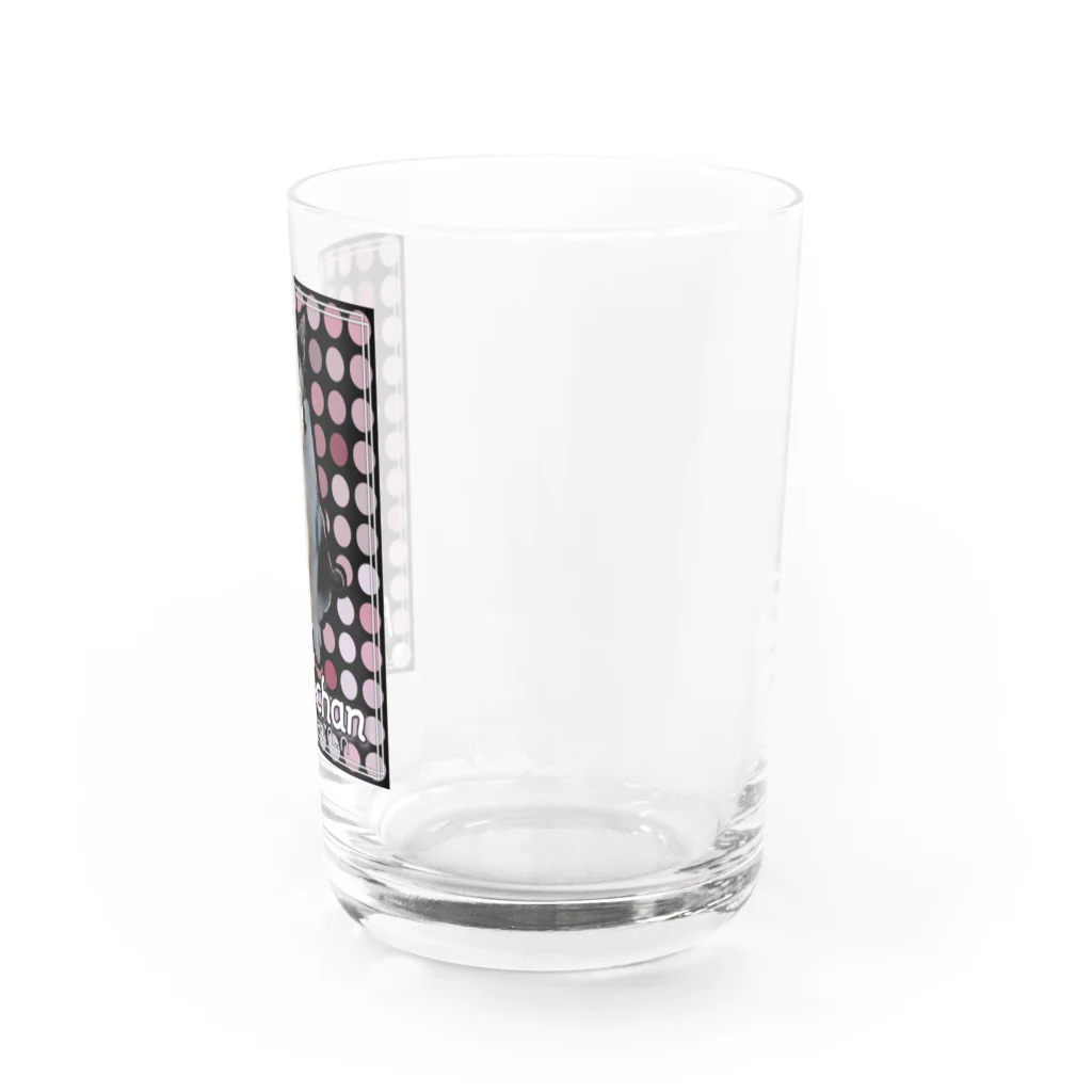 nekousagi*∩..∩のドットハナちゃん⚫⚪⚫⚪ Water Glass :right