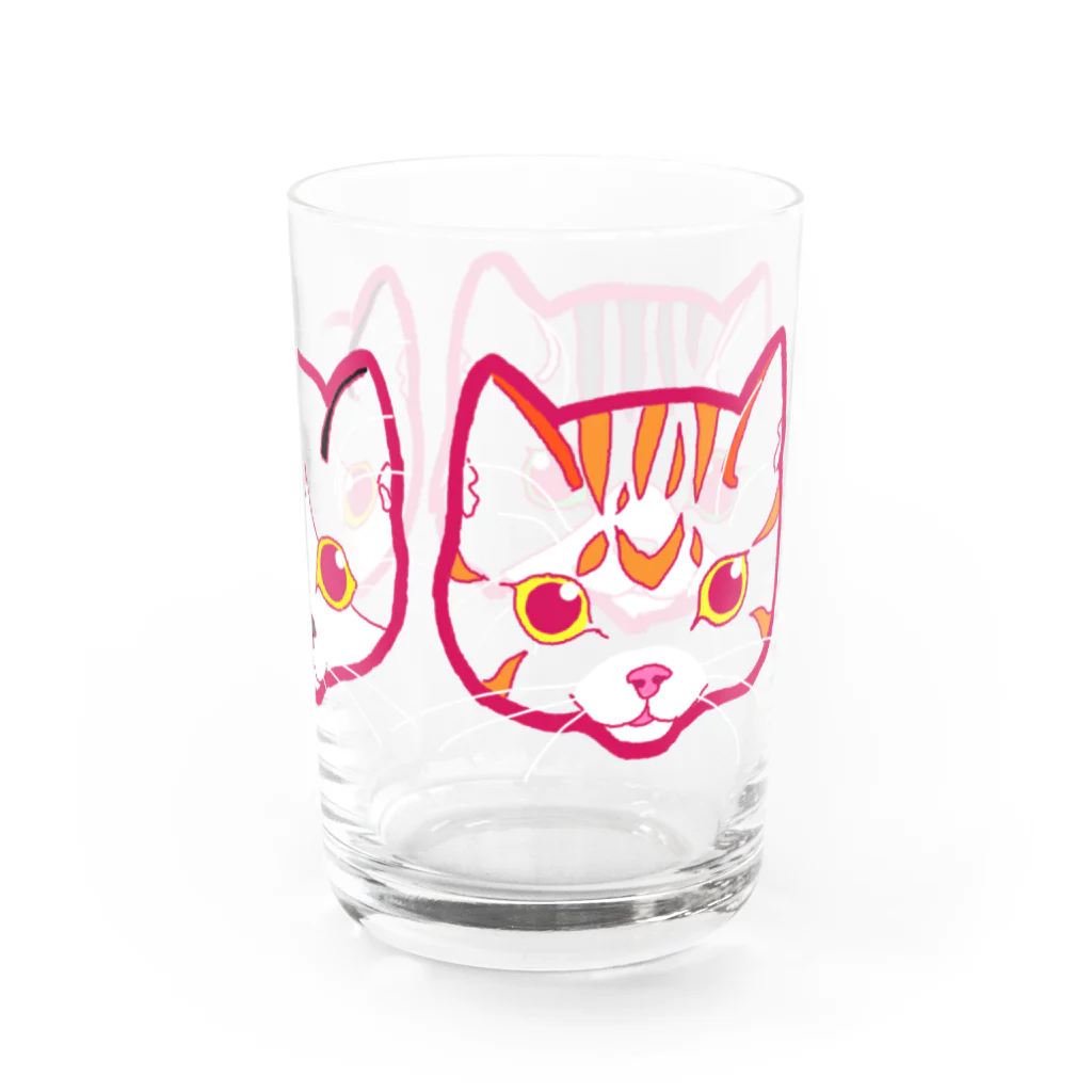 9livesworkのまる目おやつ時間（透過） Water Glass :right