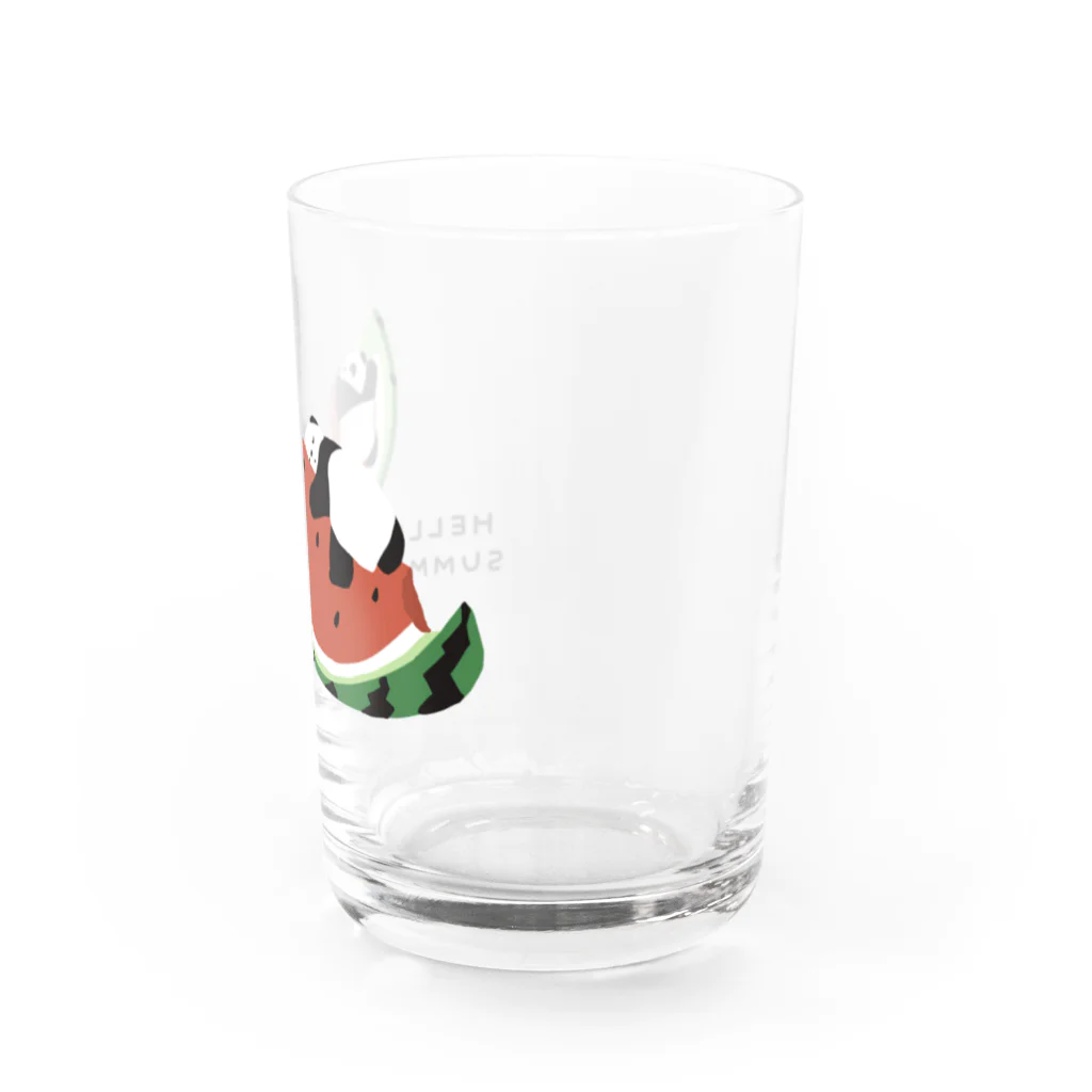 kiki25のゆらゆらスイカとすやすやパンダたち Water Glass :right