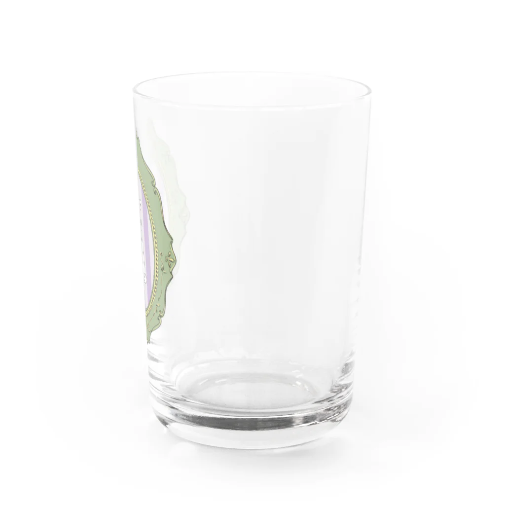 デザインノートカルムのおでかけ白うさぎ Water Glass :right