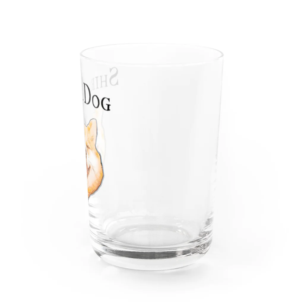 74 no me loveの柴犬tee Water Glass :right