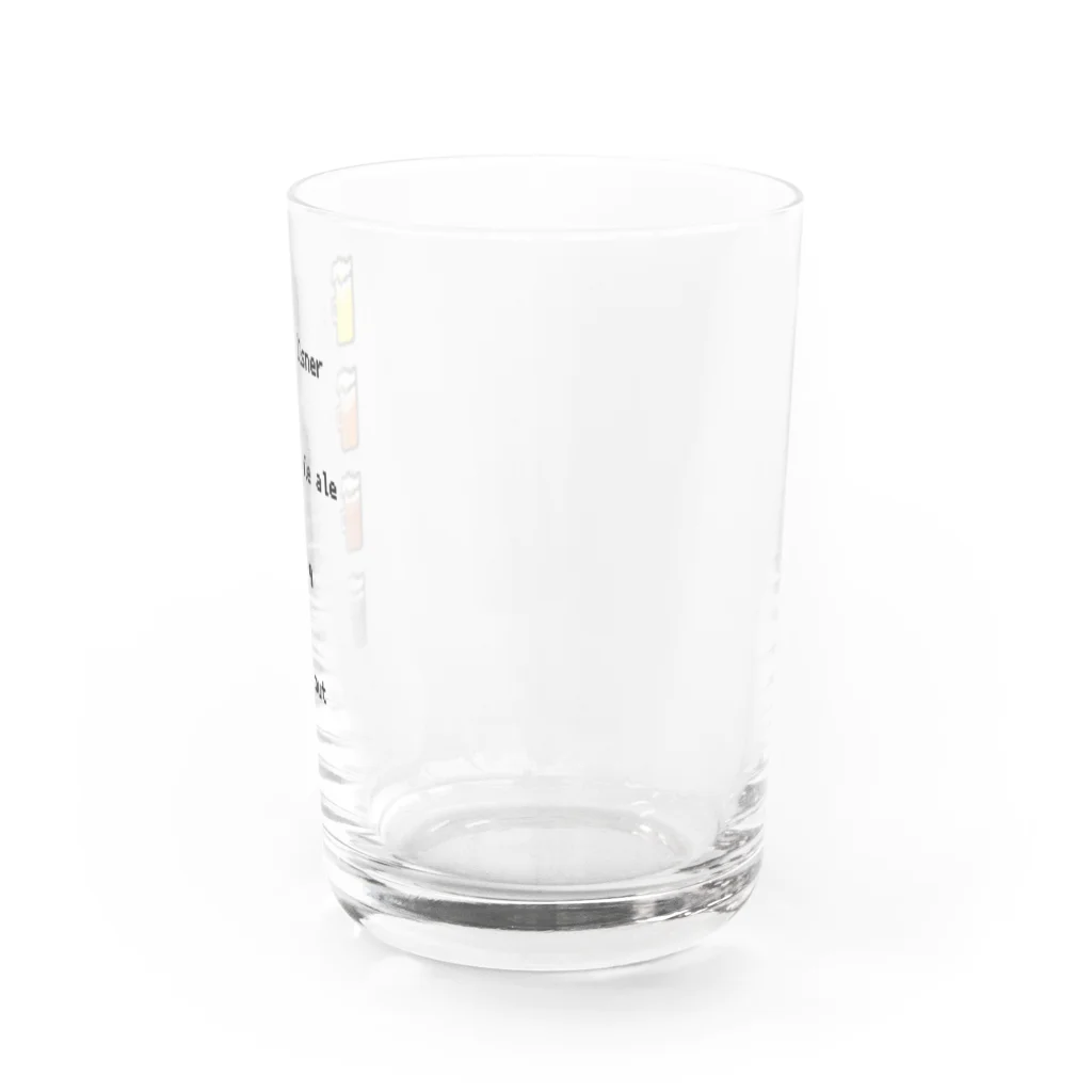 ヒロシオーバーダイブのビールのカラーチャート Water Glass :right