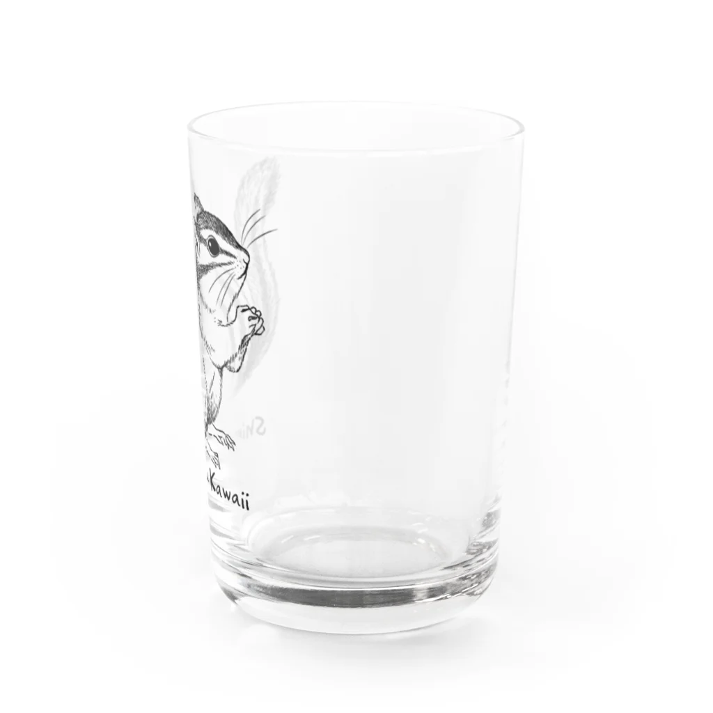 yuigraphicのシマリスかわいい Water Glass :right