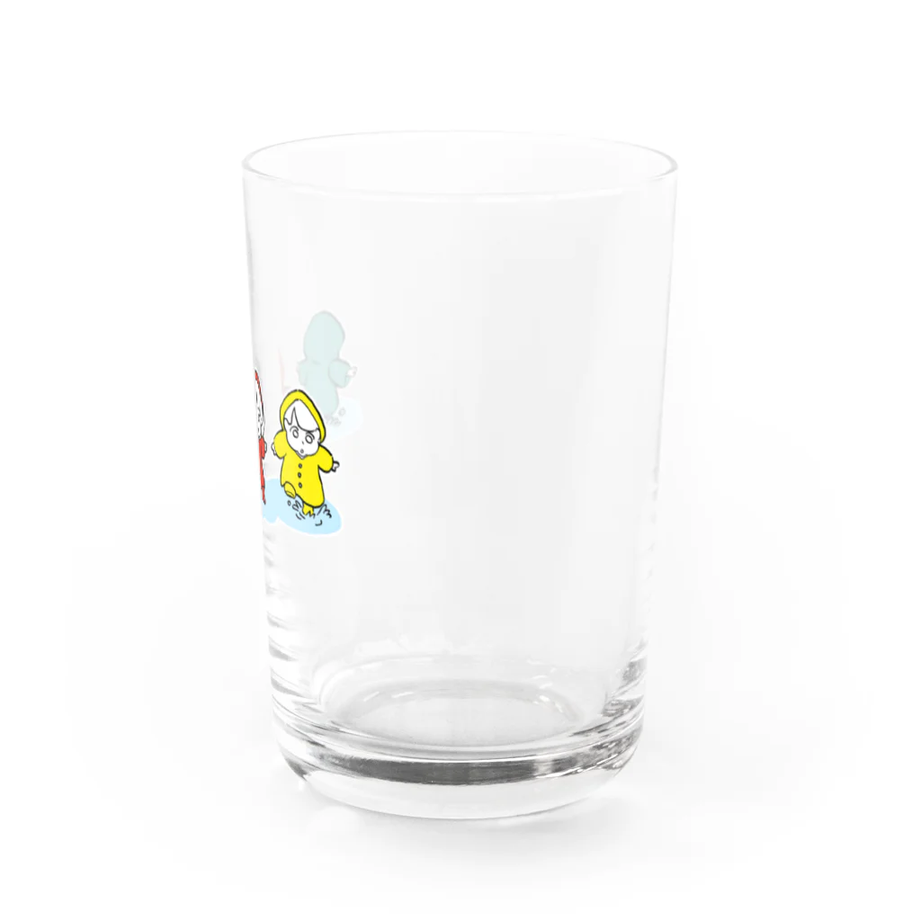 N's Creationの雨がっぱのこどもたち 水たまり Water Glass :right