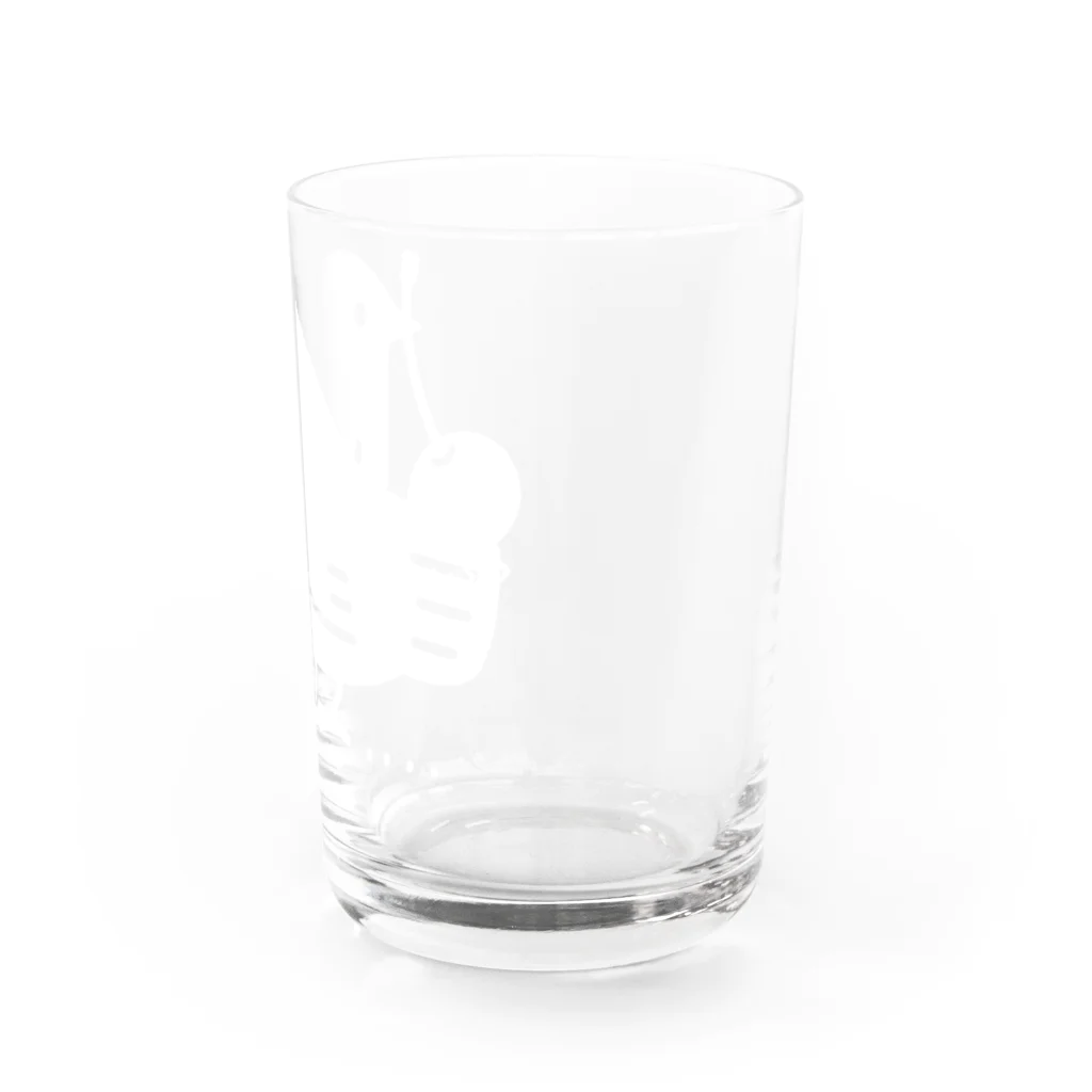 イラスト MONYAAT のみつぐトリ 白 Water Glass :right