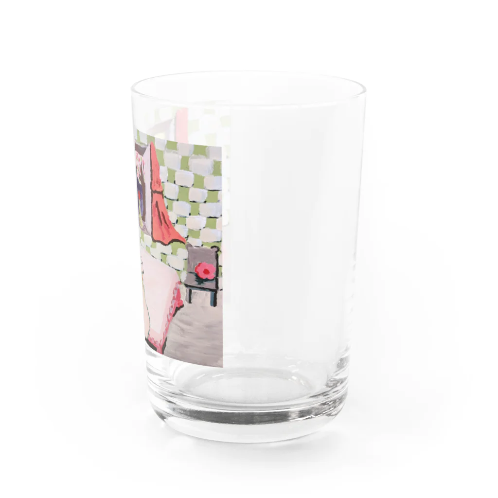 shiwon art worksのうさぎのパジャマを着て Water Glass :right