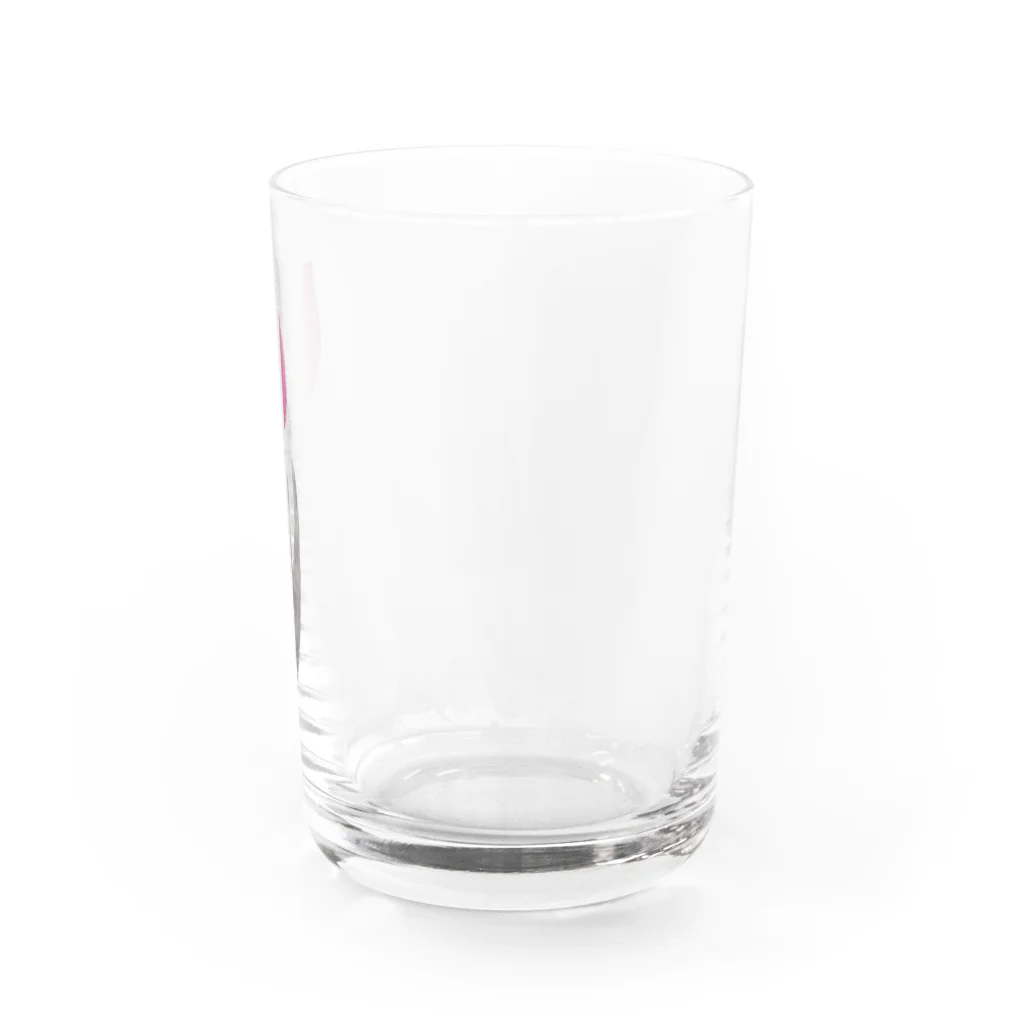 おおくわあやのピンクのチューリップ Water Glass :right