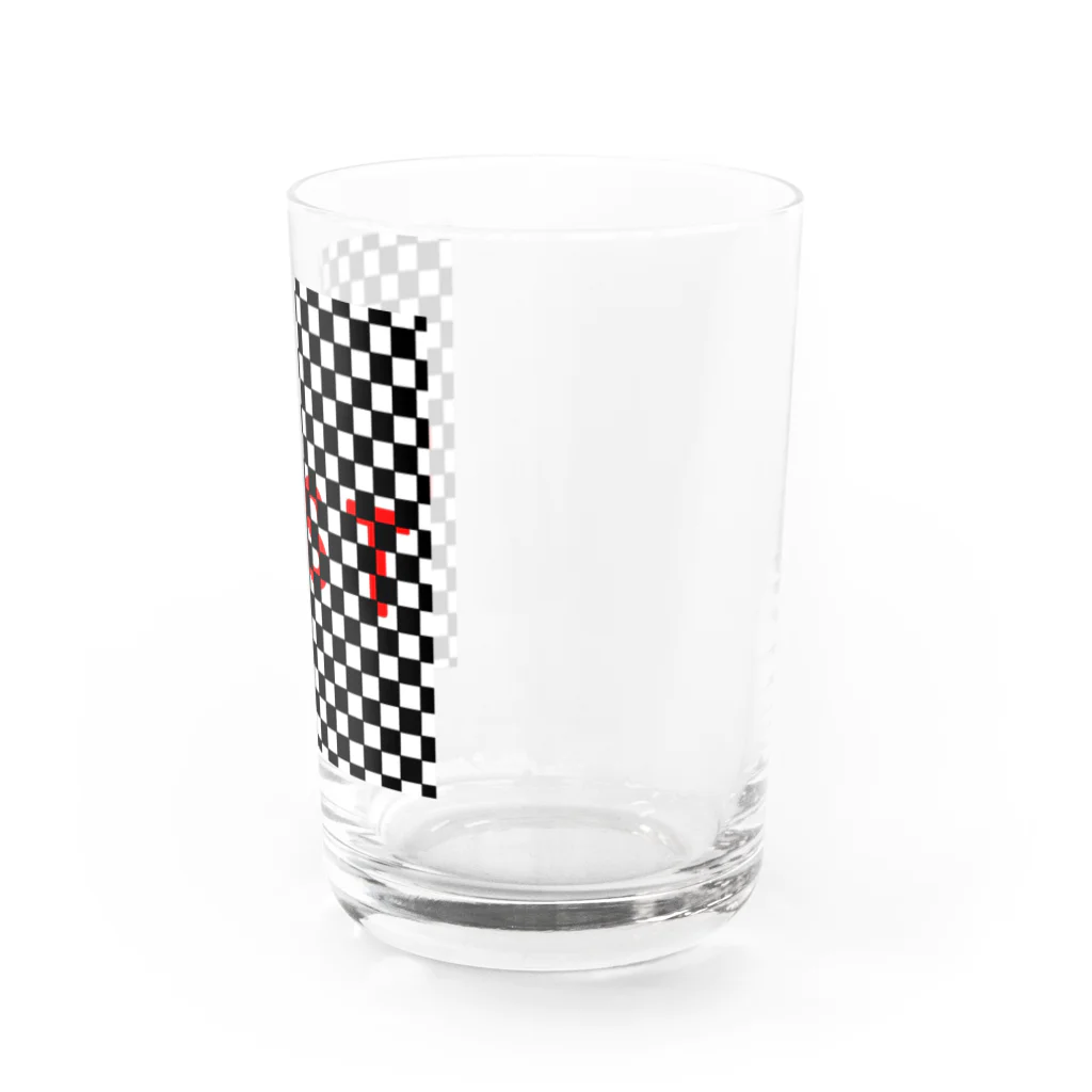 IOST_Supporter_CharityのIOSTバーサスデザイン②(市松) Water Glass :right