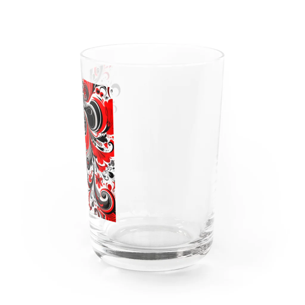 AliceDesignLab.のRed&Black Water Glass :right