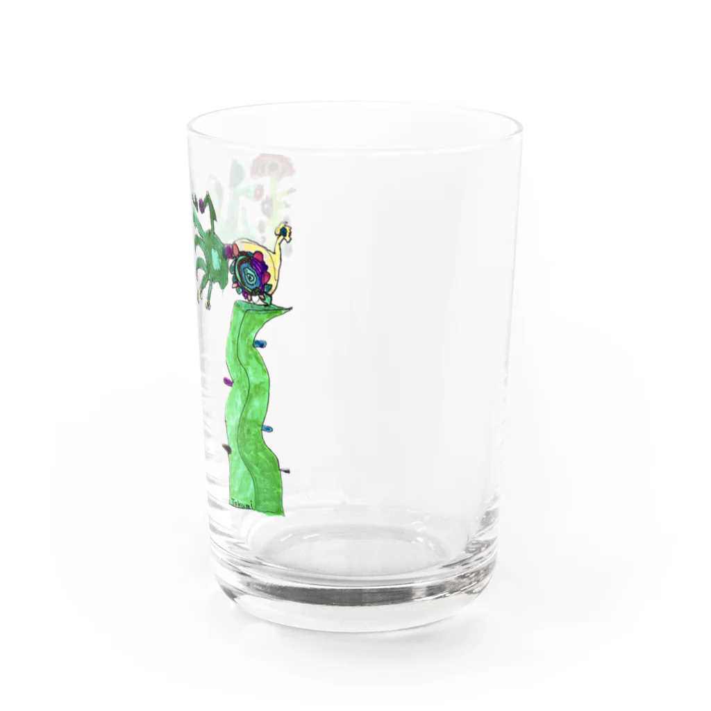 ru_machanのFlowers thinking about mess 002 Water Glass :right