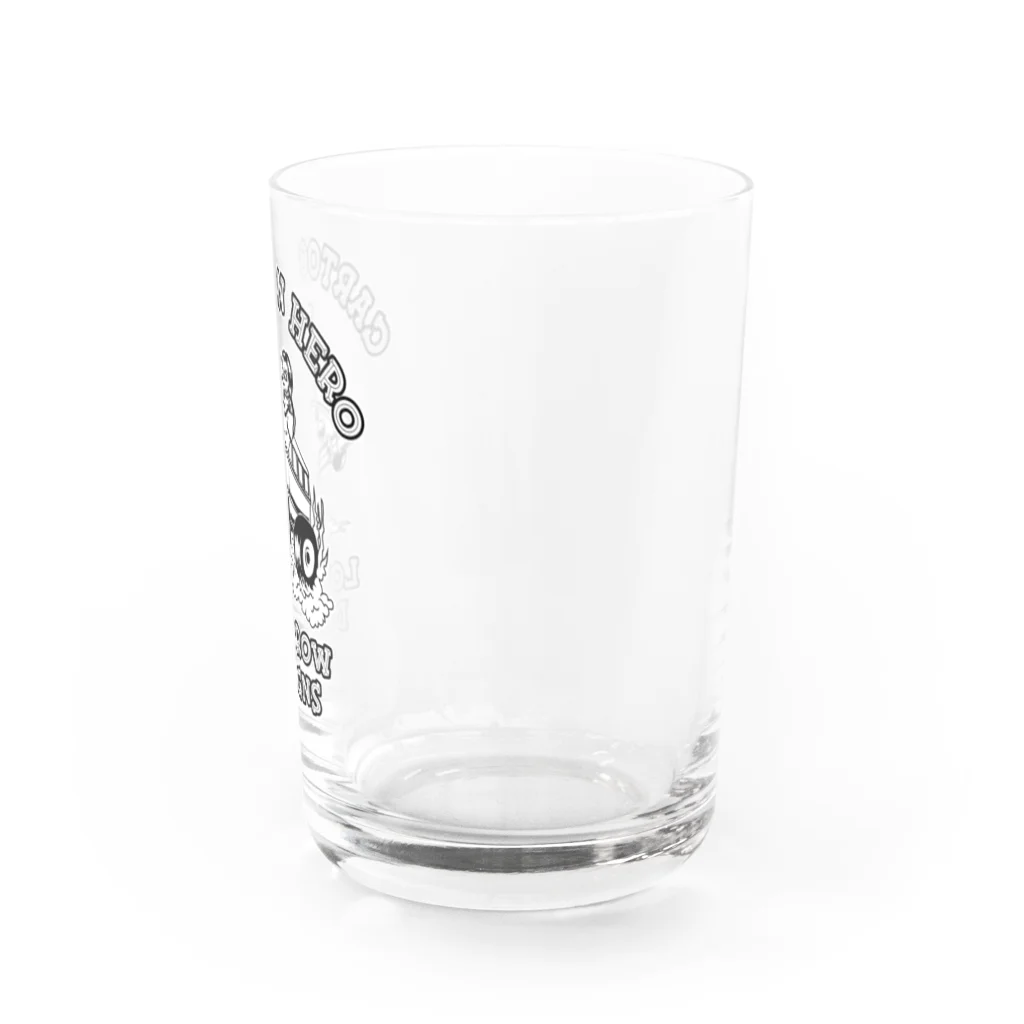 提供 tshopのヒッピーとマイクロバスのローブローアート Water Glass :right