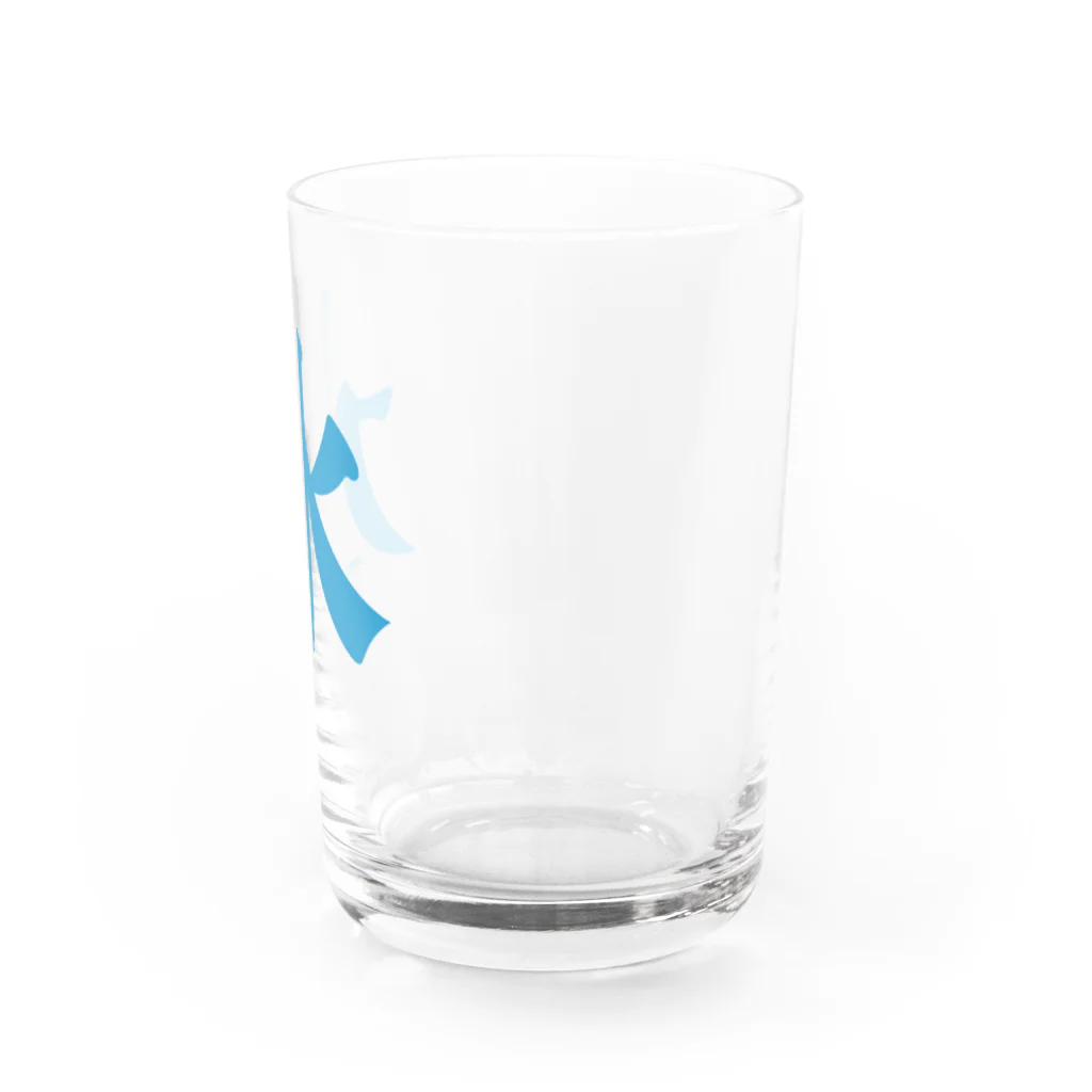 ねむ家のすずりの水を飲んでいる Water Glass :right